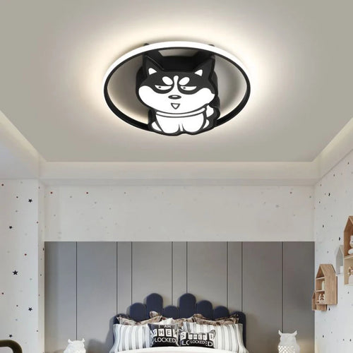 Cute shiba inu, husky and duck children's ceiling light - vue 6 sur 7