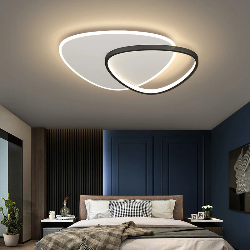 Minimalist nordic square recessed geometric LED ceiling light