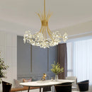 Modern crystal chandelier with LED luminaria lampadario