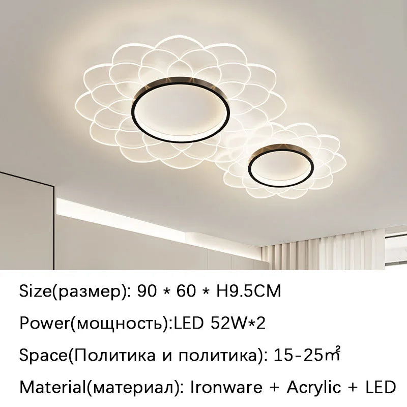 Floral design acrylic LED ceiling spotlight for interior decoration