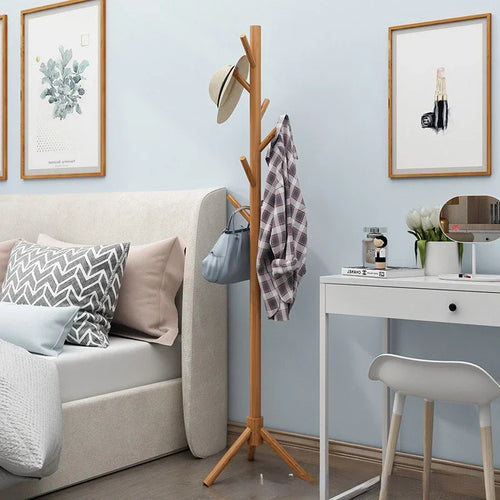 solid wood coat rack, modern and practical design - vue 6 sur 20