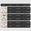 Nordic floral ceiling light with romantic design for elegant decor