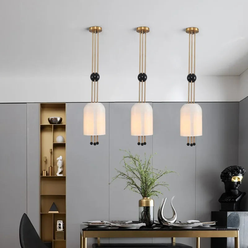 Wabi-sabi glass chandelier for modern decor