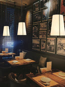 Gold and black pendant light for modern Japanese restaurant
