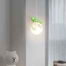 Modern children's cartoon caterpillar planet chandelier