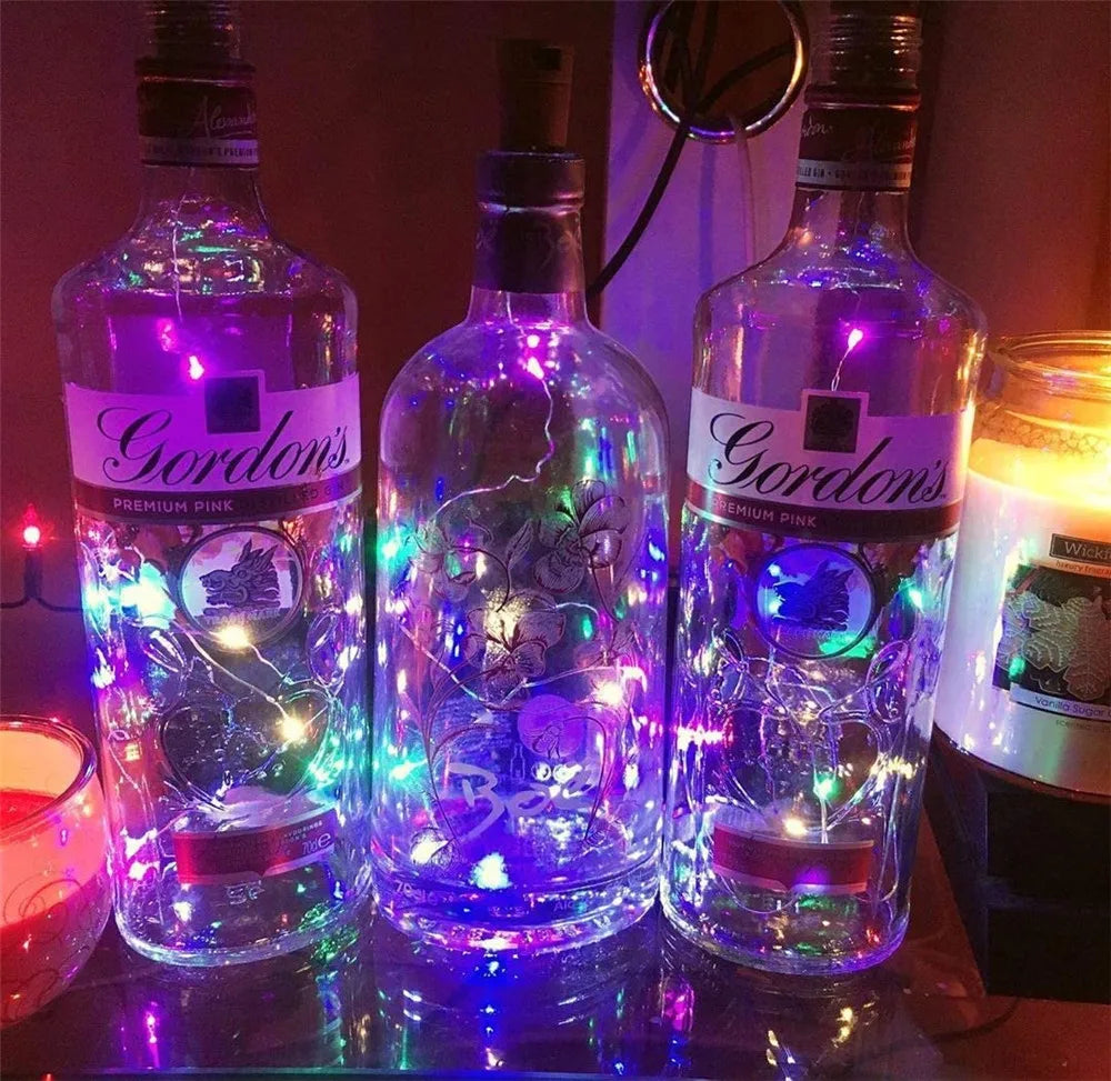 Set of 10 LED fairy light strings for festive decorations - vue 4 sur 8