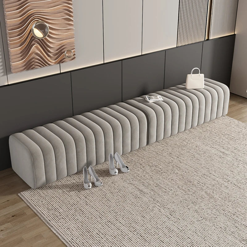 Nordic velvet bench soft and elegant footrest