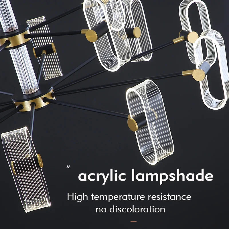 lustre moderne créatif luxe pour éclairage d'ambiance - vue 6 sur 10