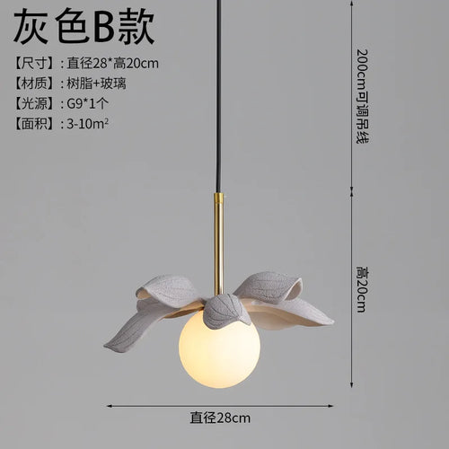modern resin pendant light for elegant interior decoration - vue 22 sur 22