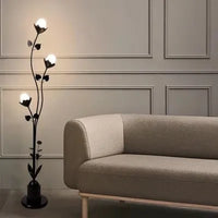 Glass globe floor lamp for interior decoration