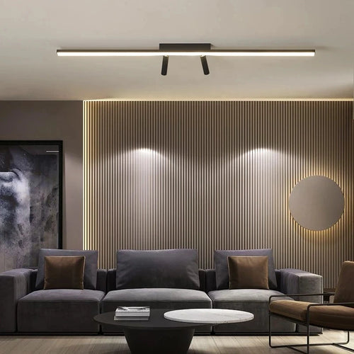 Modern LED chandelier for a stylish and contemporary interior - vue 5 sur 15