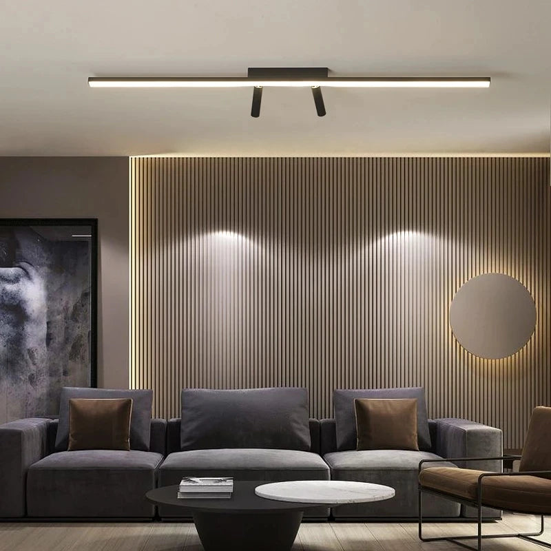 Modern LED chandelier for a stylish and contemporary interior - vue 5 sur 15