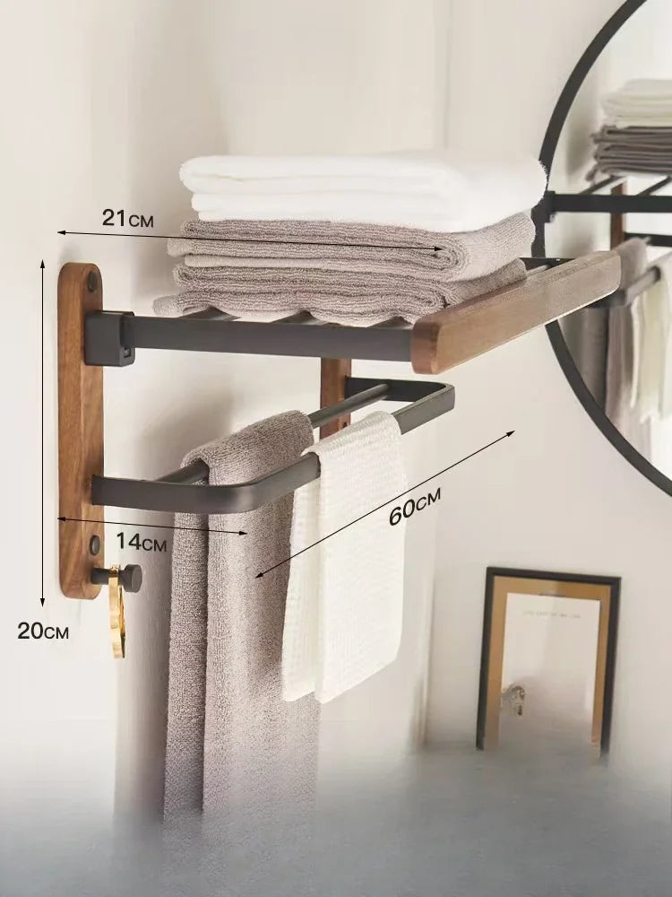 wooden bathroom hardware set - vue 18 sur 18
