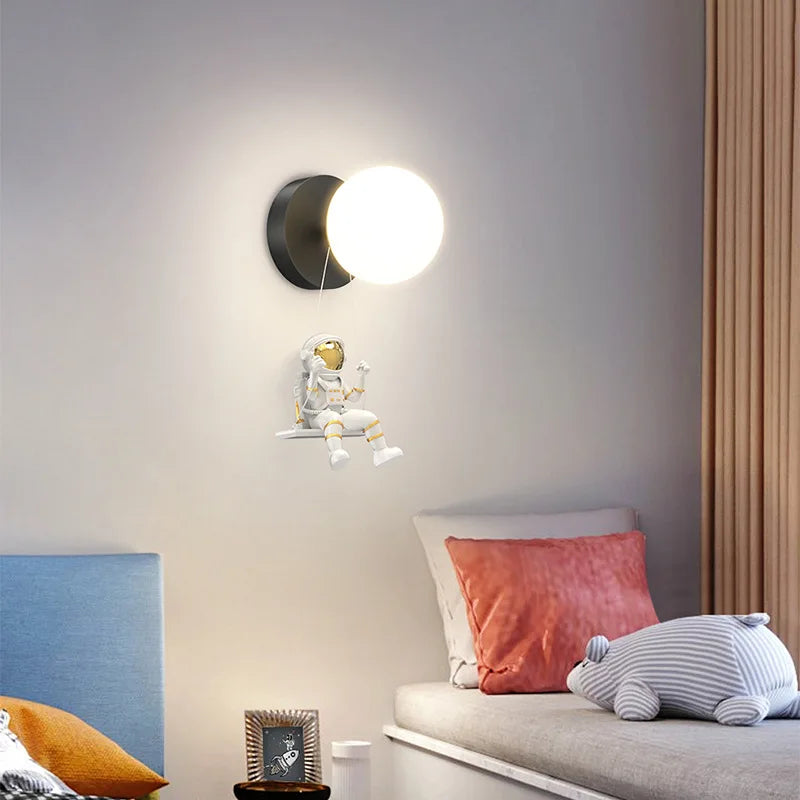 Creative astronaut wall light for modern decor