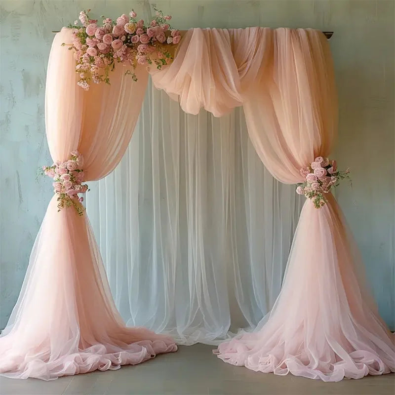 Sheer gauze table runner wedding and party decoration