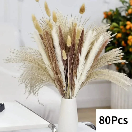 Set of 100 pampas grass bouquets for boho wedding decoration - vue 12 sur 13