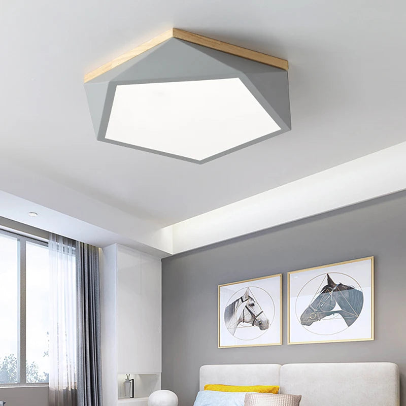 Simple modern geometric LED ceiling lights for lighting