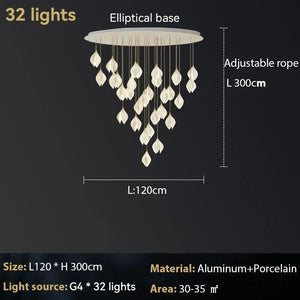 Magnolia pendant light for elegant interior decor and lighting