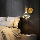 Minimalist luxury copper LED wall light 5W warm for bedroom or bedside