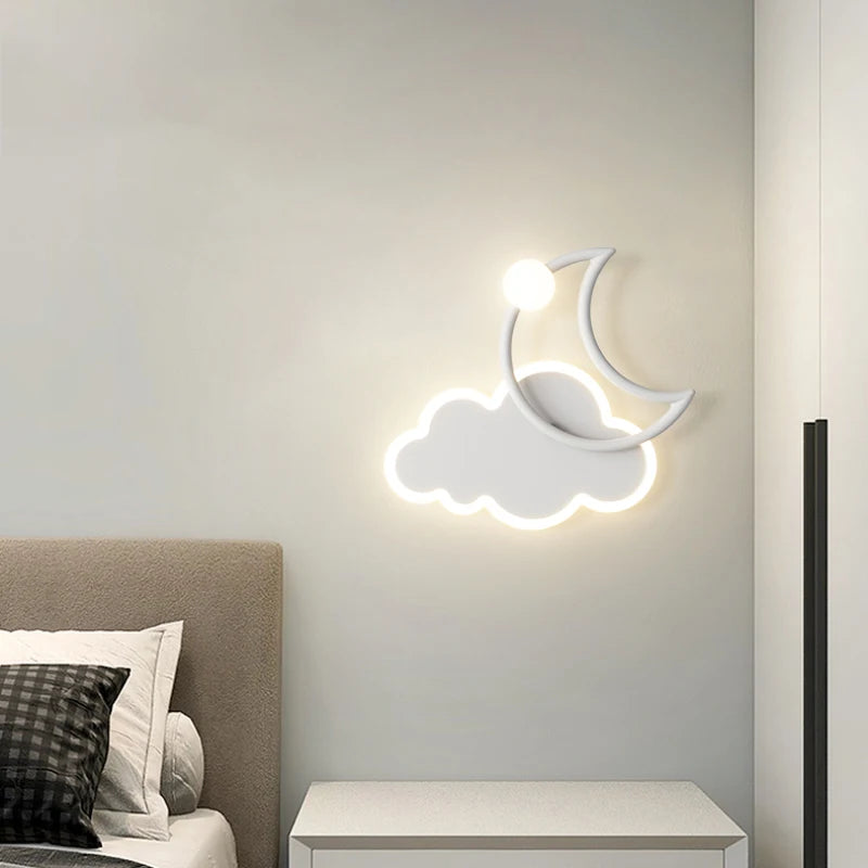Modern cloud wall light for children's room decor - vue 5 sur 9