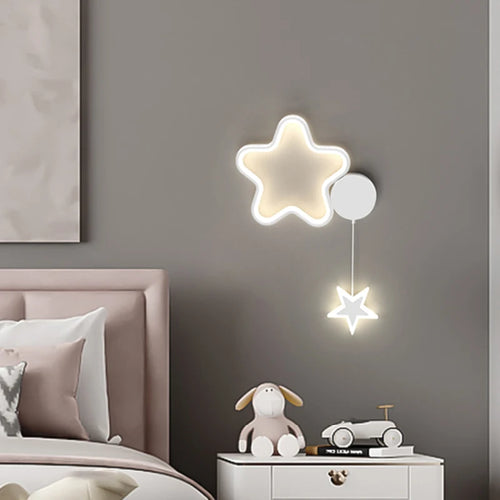 creative stars moon and clouds wall light for children