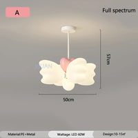 Creative children's chandelier with decorative angel wings LED