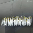Crystal pendant chandelier with LED lighting