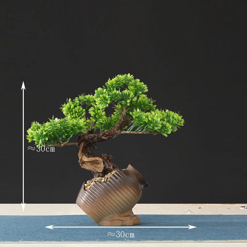 Artificial bonsai tree for indoor decoration and landscaping