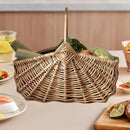 wicker basket for picnics, fruits, vegetables, camping and parties