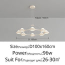 Modern minimalist three-head Italian cream style chandelier
