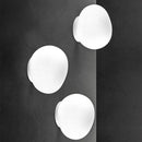 Italian white glass wall light for modern interiors