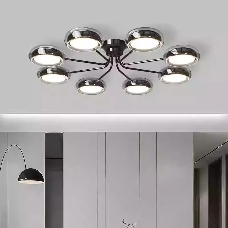 Modern rectangular LED ceiling light for interiors