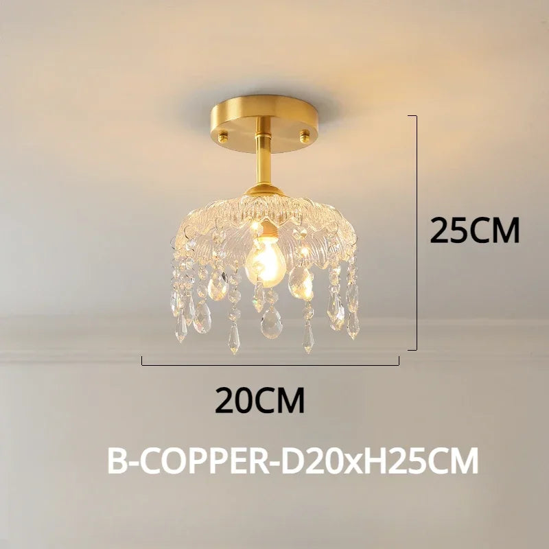 Elegant floral design vintage LED crystal chandelier - vue 12 sur 14