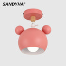 Nordic cartoon panda ceiling light for children's rooms