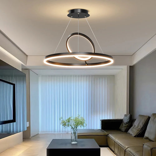 Minimalist LED pendant light for modern home decor - vue 2 sur 12