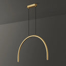 Modern gold brass pendant light 2/4/6 LED adjustable height