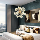 Modern LED crystal dandelion round ball chandelier sandyha