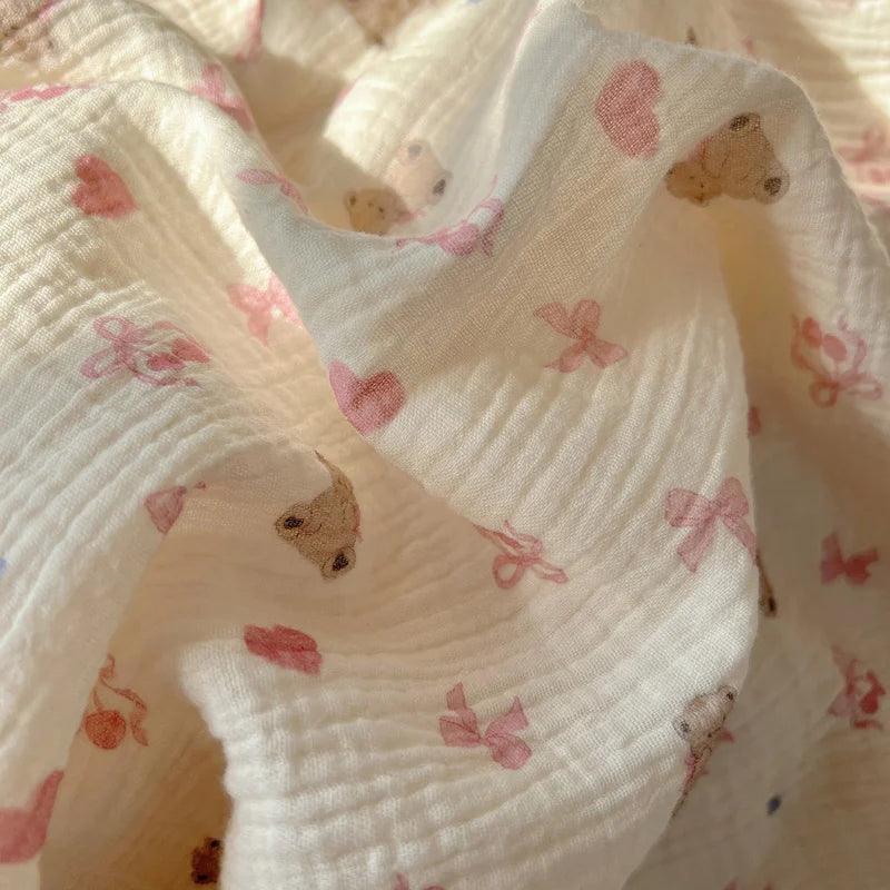 Waffle cotton check blanket for children summer home - vue 6 sur 6