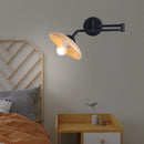 Modern minimalist adjustable wood wall light