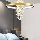 Modern flower-shaped glass chandelier for indoor lighting