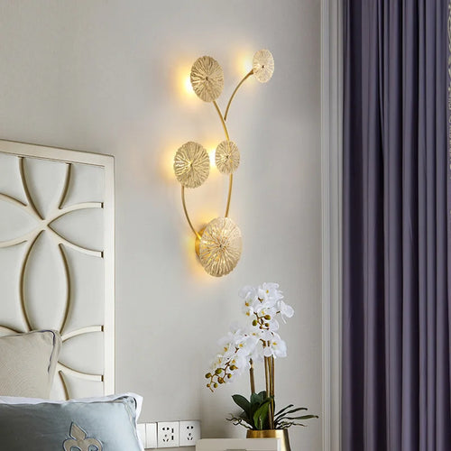 Modern gold LED wall light for interior decoration - vue 4 sur 17
