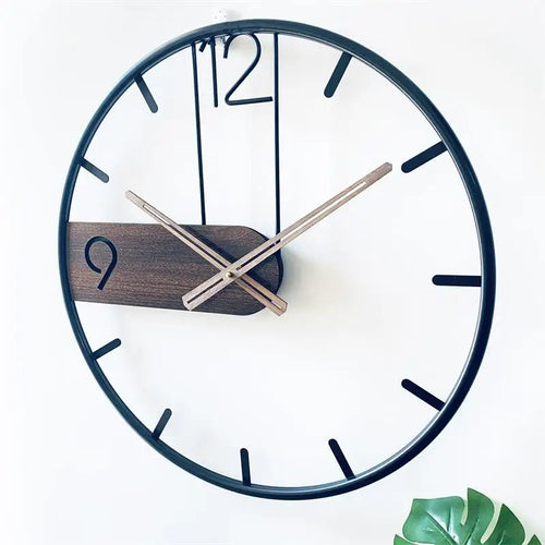 Nordic design creative iron hanging clock - vue 4 sur 4