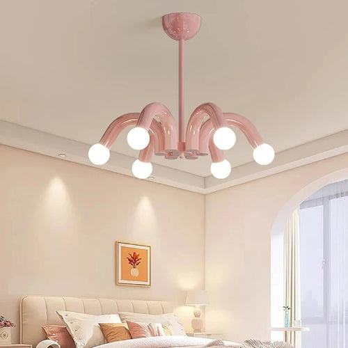 Metal chandelier in art deco style - vue 4 sur 8