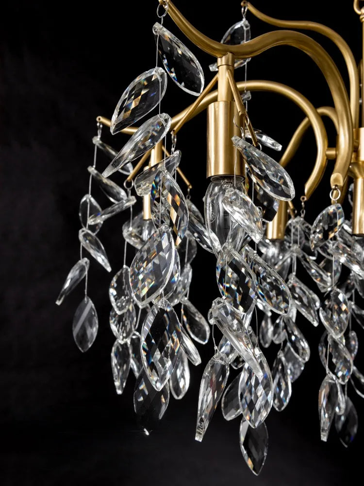 French retro crystal chandelier American style for a romantic atmosphere - vue 5 sur 9