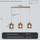 Vintage pendant light with switch and crystal glass shade