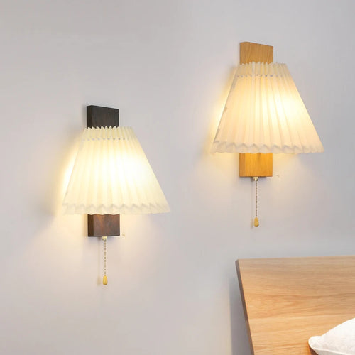 Creative pleated wall light with on/off switch - vue 2 sur 8