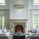 Minimalist black stainless steel chandelier modern design