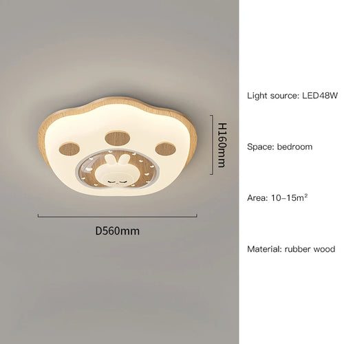 Creative LED cat animal chandelier for children - vue 12 sur 12