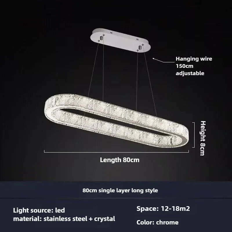 Modern crystal chandelier for elegant lighting - vue 8 sur 12