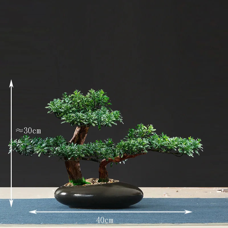 Artificial bonsai tree for indoor decoration and landscaping - vue 26 sur 36